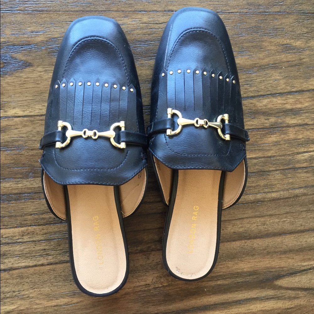 London Fog Black Loafers